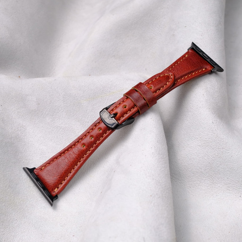 Apple Watch Kadın Kordon - Kızıl - Diceroscraft