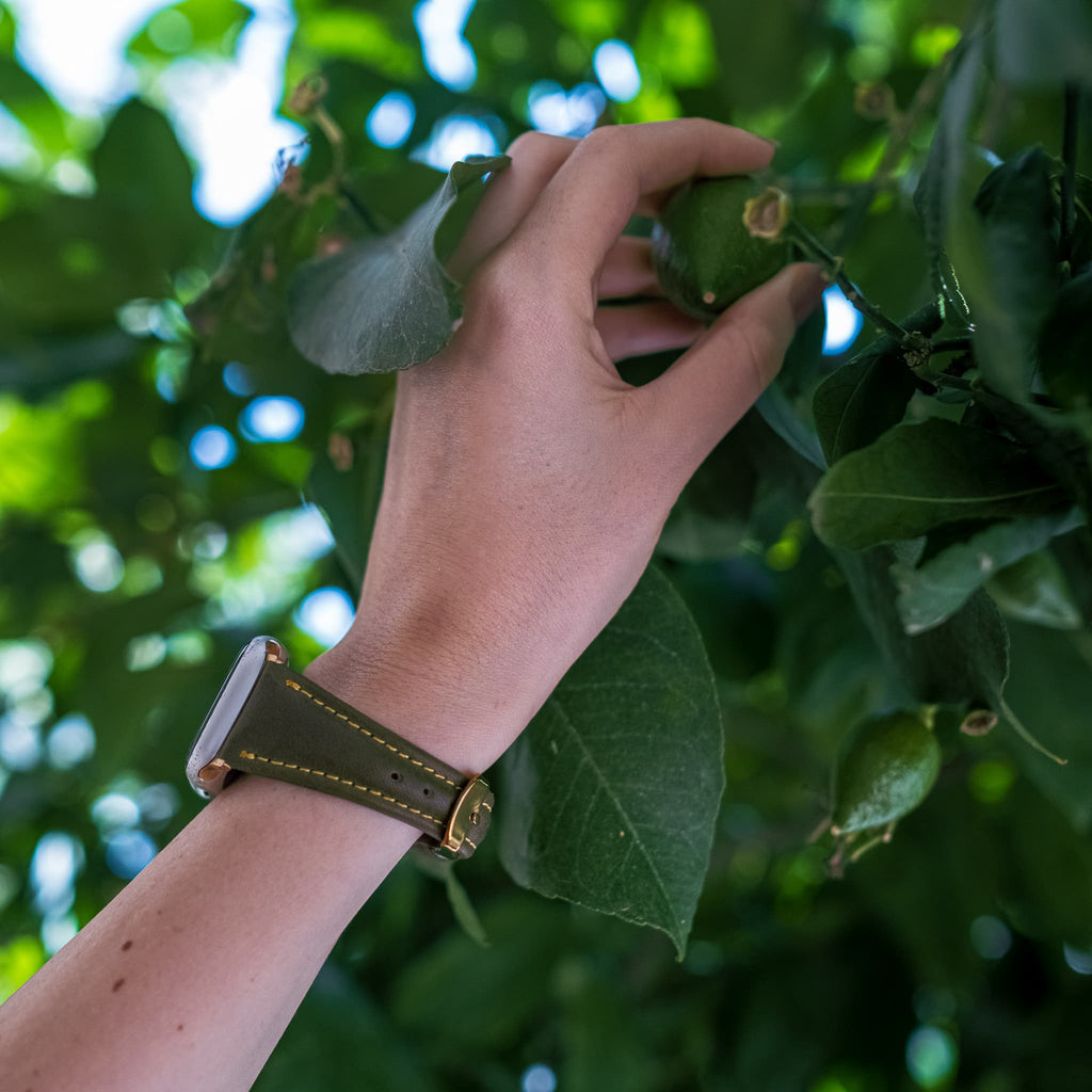 Apple Watch Kadın Kordon - Zeytin - Diceroscraft