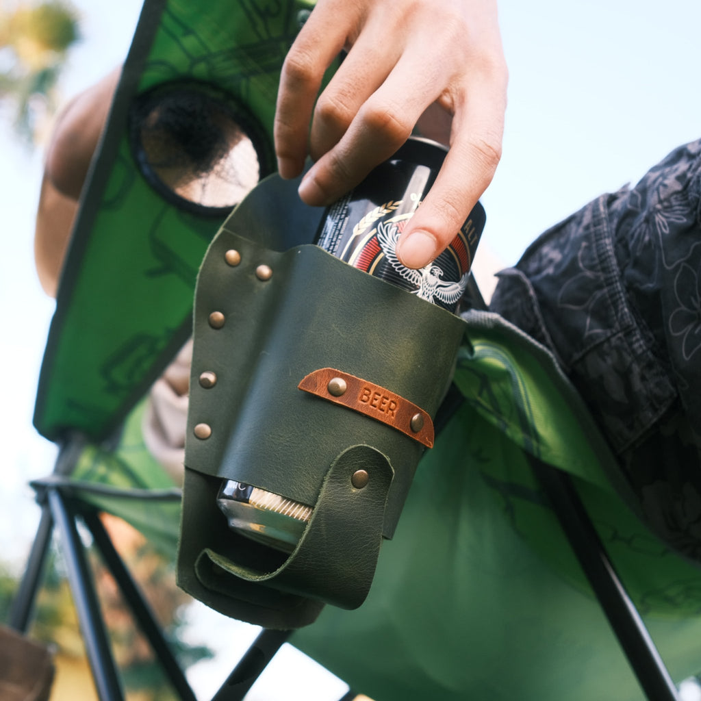 Deri Bira Taşıma Kılıf - Diceroscraft