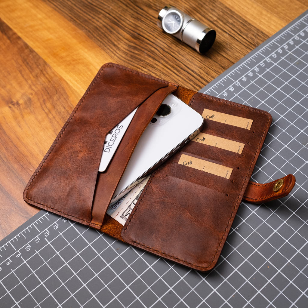 Deri Cüzdan Kılıfı - Mini Organizer - Diceroscraft
