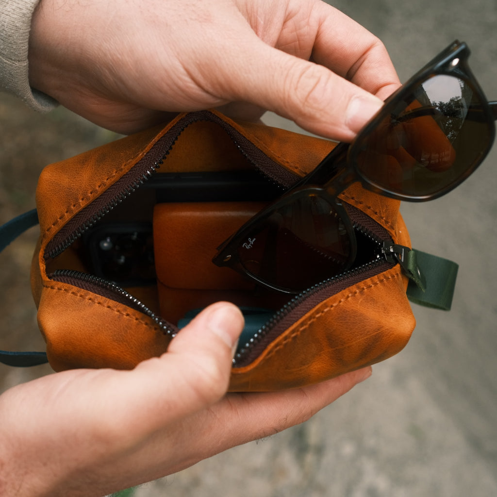 Deri El Çantası - Dopp Kit - Diceroscraft