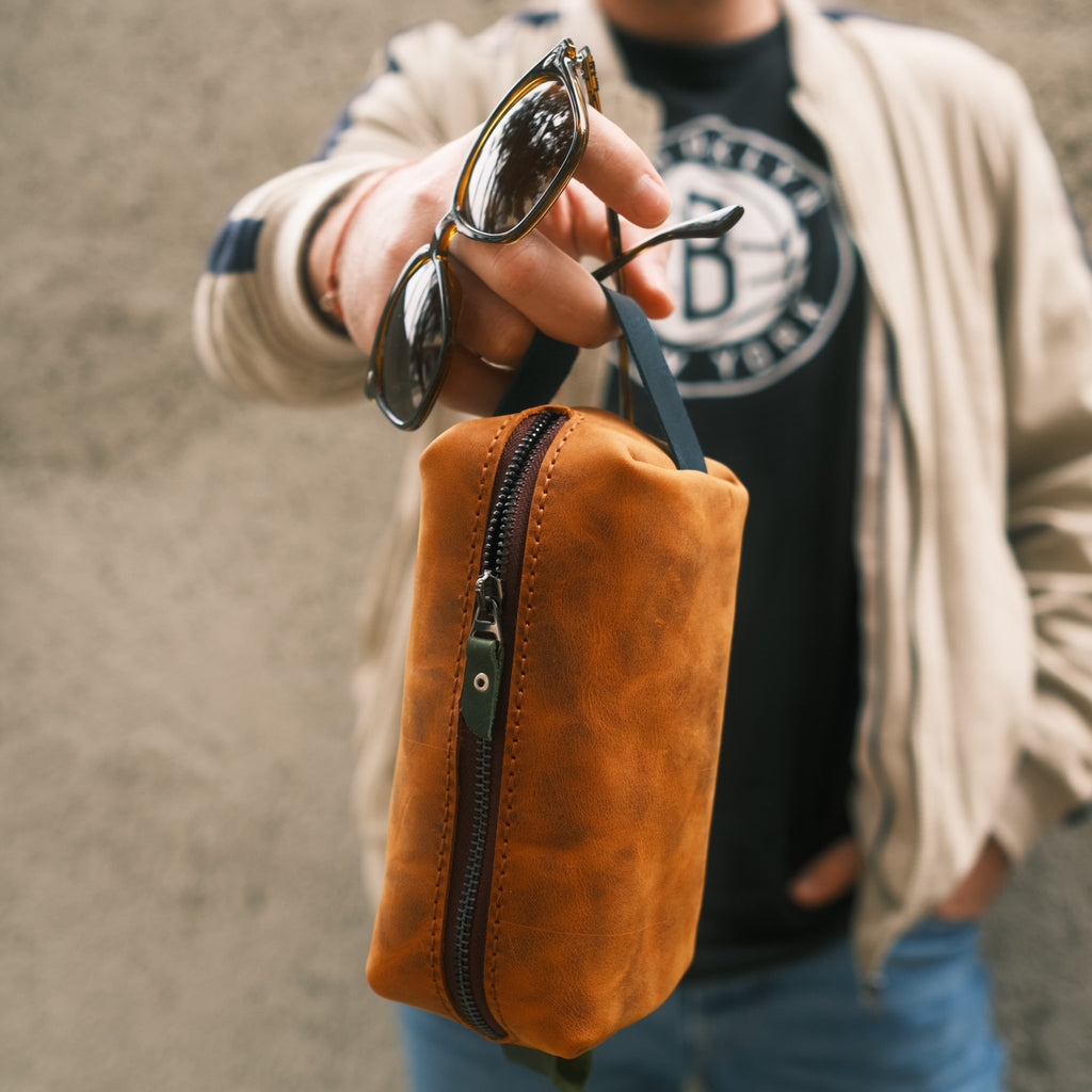 Deri El Çantası - Dopp Kit - Diceroscraft