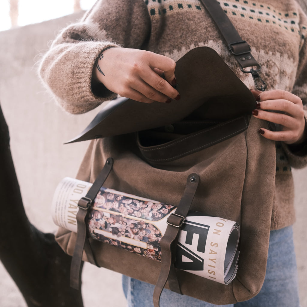 Deri Postacı Çanta - Diceroscraft