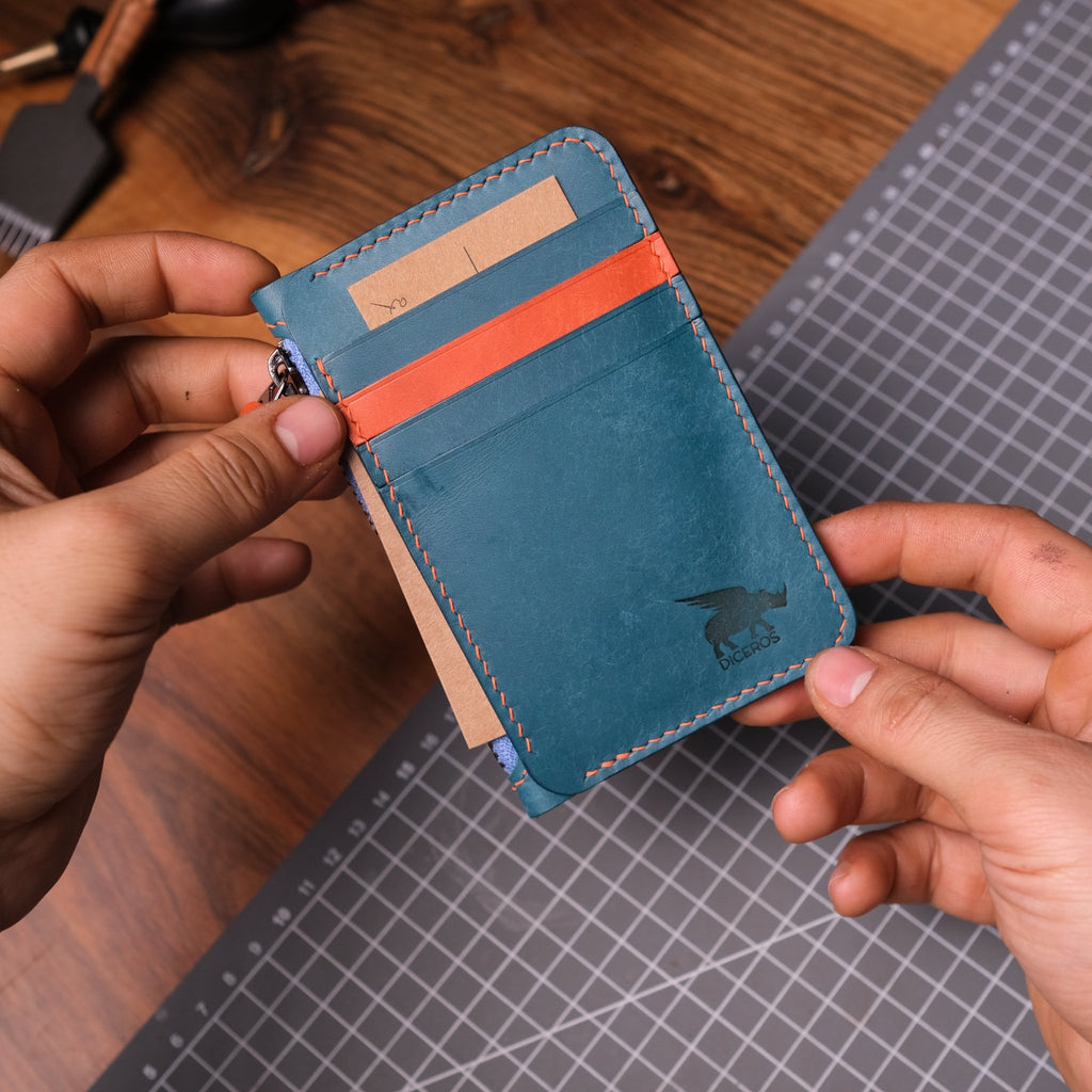 Midi Deri Fermuarlı Cüzdan - Berçeste - Diceroscraft