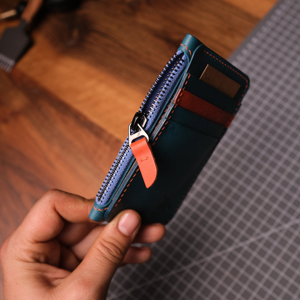 Midi Deri Fermuarlı Cüzdan - Berçeste - Diceroscraft