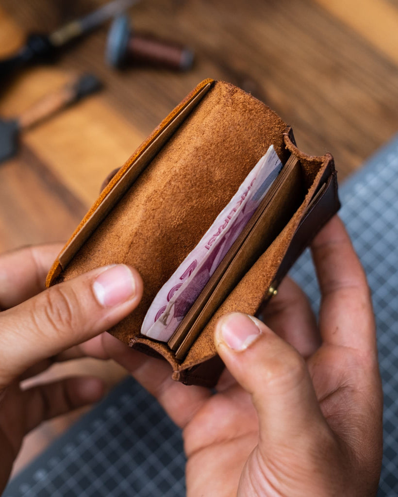 Mini Avuç İçi Deri Cüzdan - Küçük Enişte - Diceroscraft
