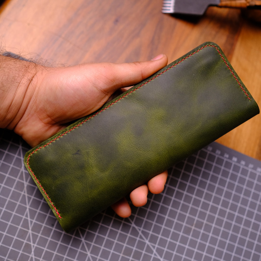 Uzun Deri Cüzdan - Manit - Diceroscraft