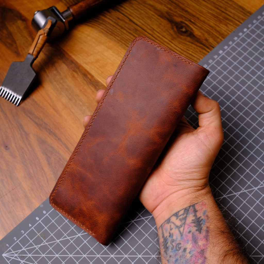 Uzun Deri Cüzdan - Manit - Diceroscraft